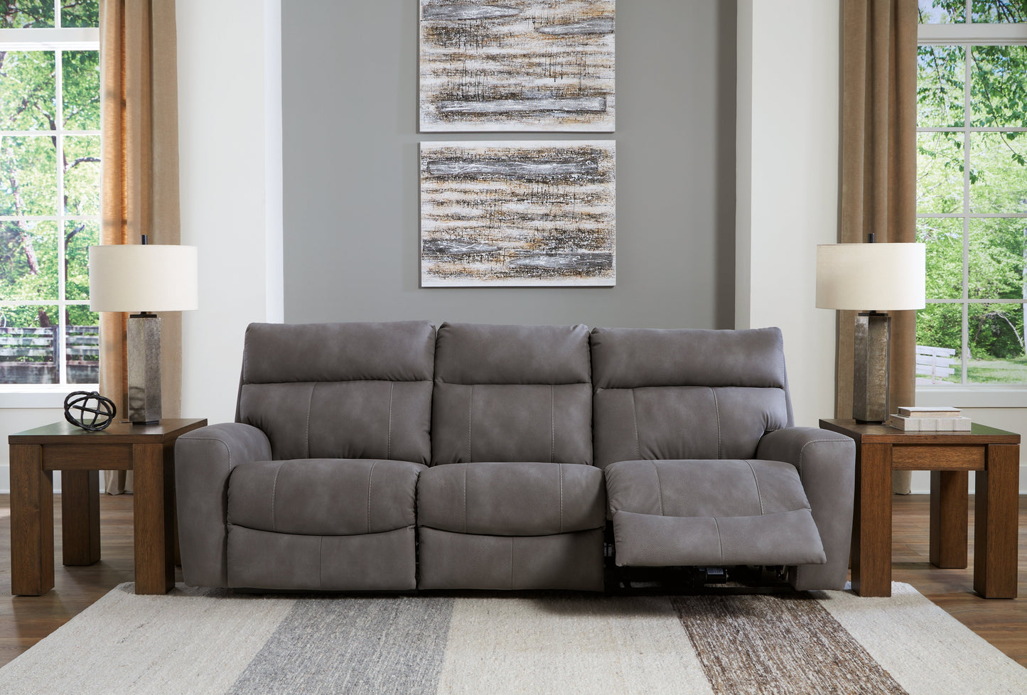 Next-Gen DuraPella Slate 3-Piece Power Reclining Sectional Sofa