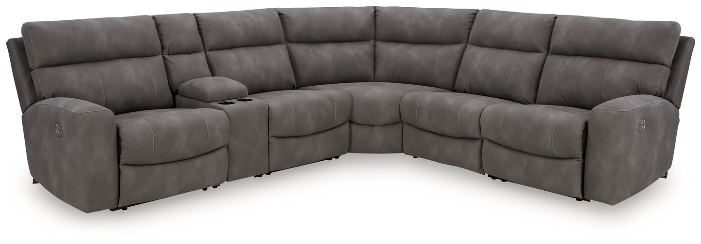 Next-Gen DuraPella Slate 6-Piece Power Reclining Sectional