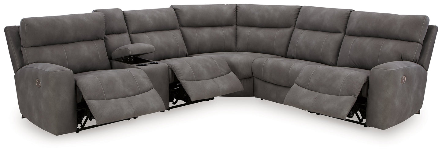 Next-Gen DuraPella Slate 6-Piece Power Reclining Sectional