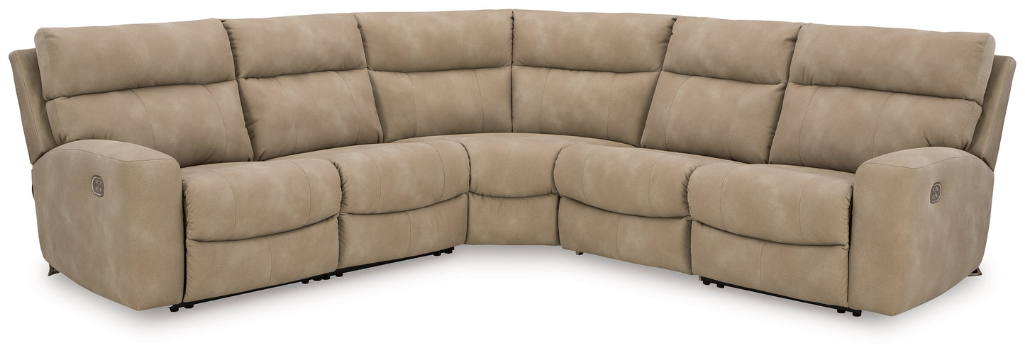 Next-Gen DuraPella Sand 5-Piece Power Reclining Sectional