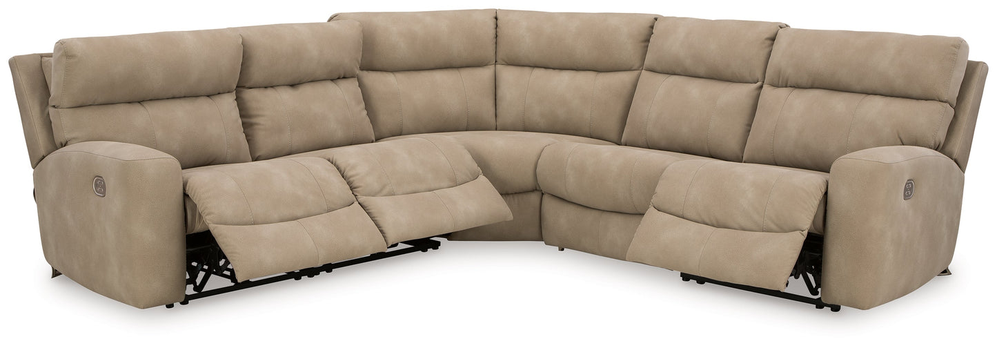 Next-Gen DuraPella Sand 5-Piece Power Reclining Sectional