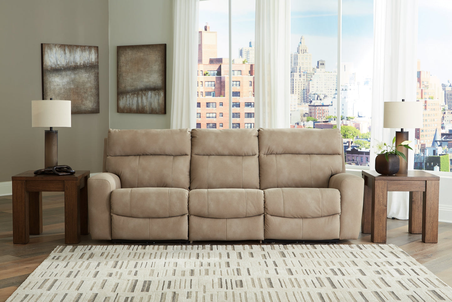 Next-Gen DuraPella Sand 3-Piece Power Reclining Sectional Sofa