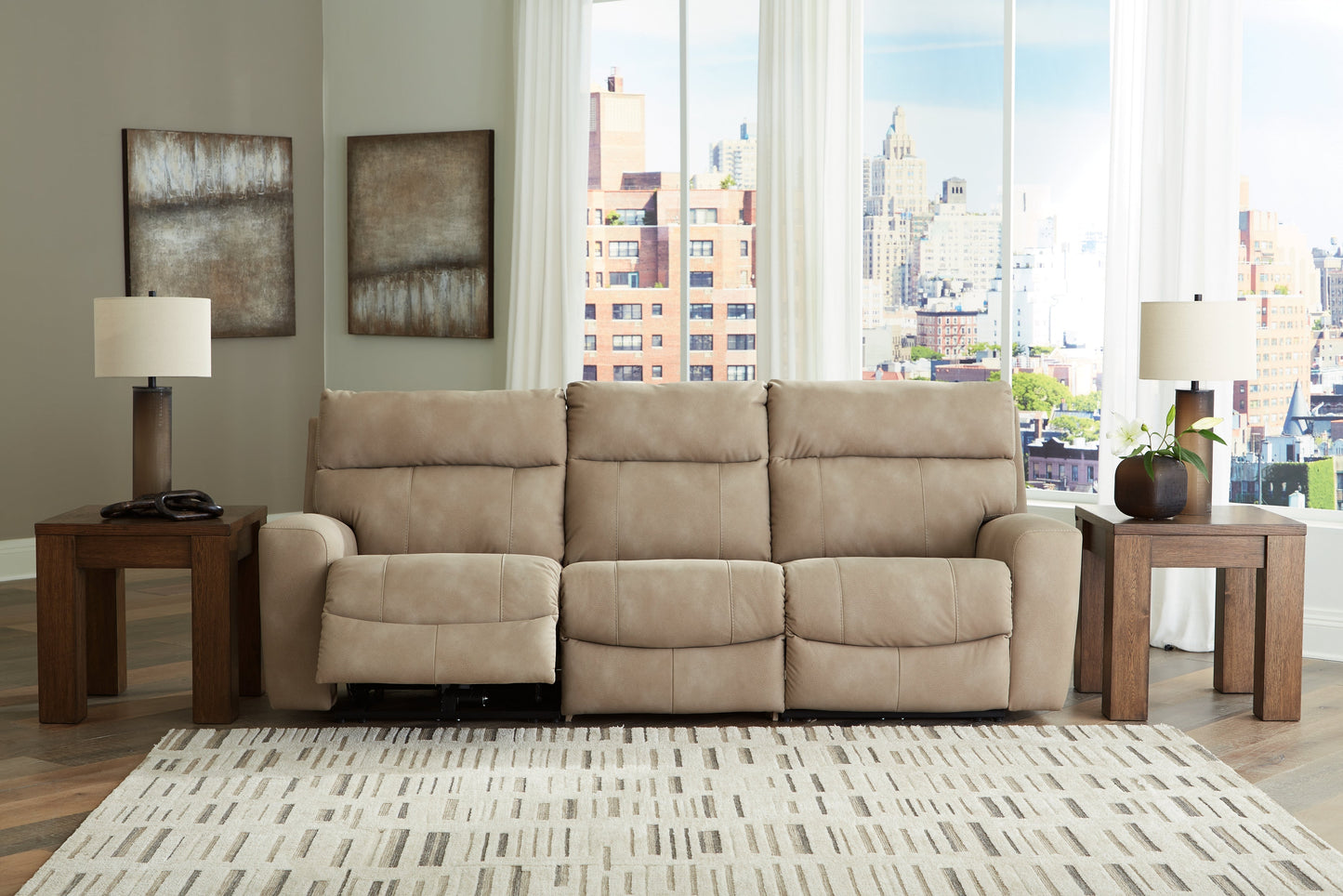 Next-Gen DuraPella Sand 3-Piece Power Reclining Sectional Sofa