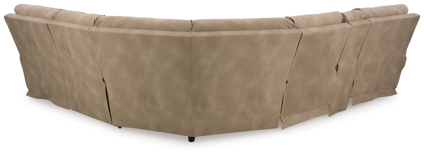 Next-Gen DuraPella Sand 6-Piece Power Reclining Sectional