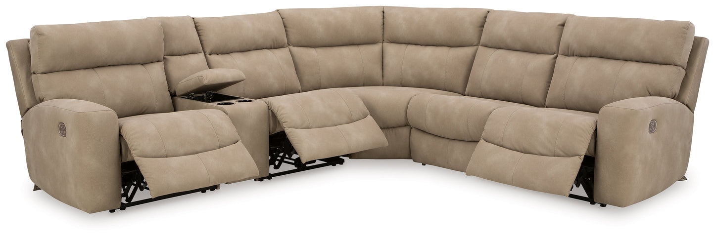 Next-Gen DuraPella Sand 6-Piece Power Reclining Sectional