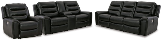 Warlin Black Power Reclining Sofa, Loveseat and Recliner