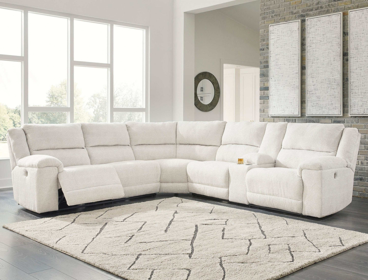Keensburg Linen 3pc Power Reclining Sectional