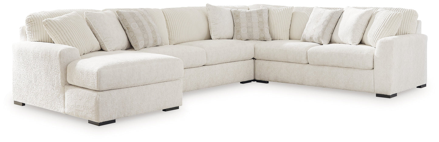 Chessington Ivory 4-Piece Sectional with Chaise