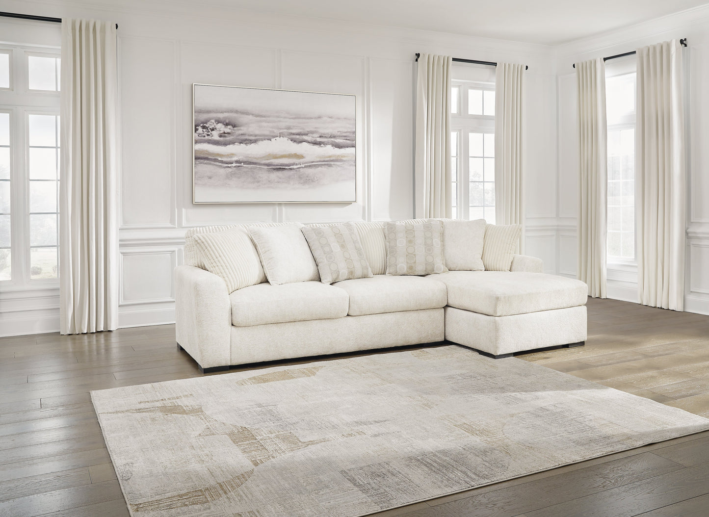 Chessington Ivory 2pc Sectional with Chaise