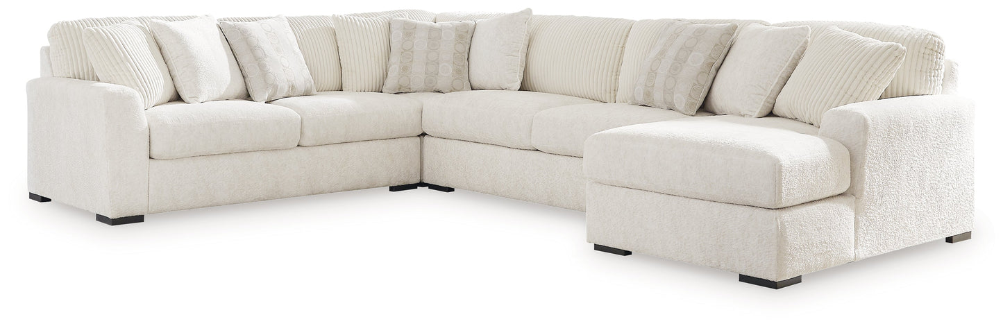 Chessington Ivory 4pc Sectional with Chaise