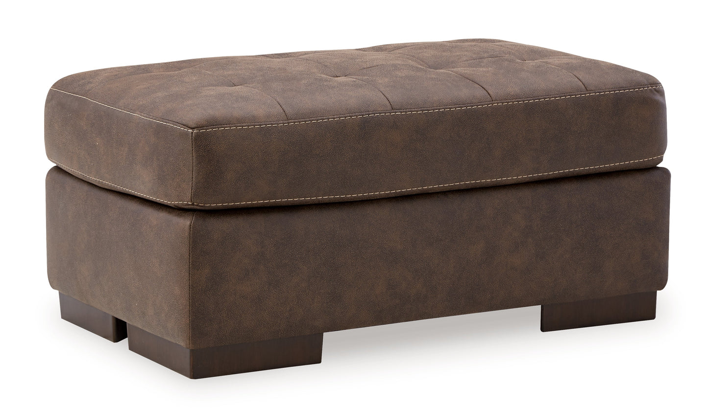 Maderla Walnut Sofa, Loveseat, Chair and Ottoman