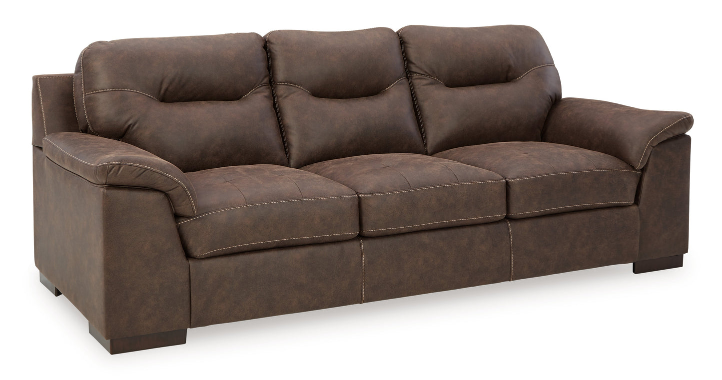 Maderla Walnut Sofa, Loveseat, Chair and Ottoman