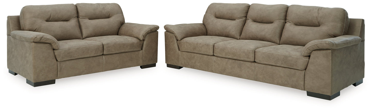 Maderla Gray Sofa and Loveseat