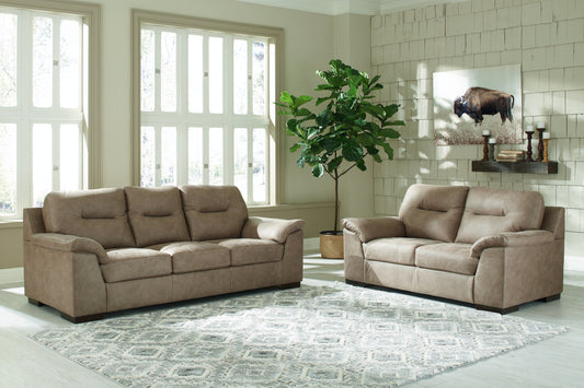 Maderla Gray Sofa and Loveseat