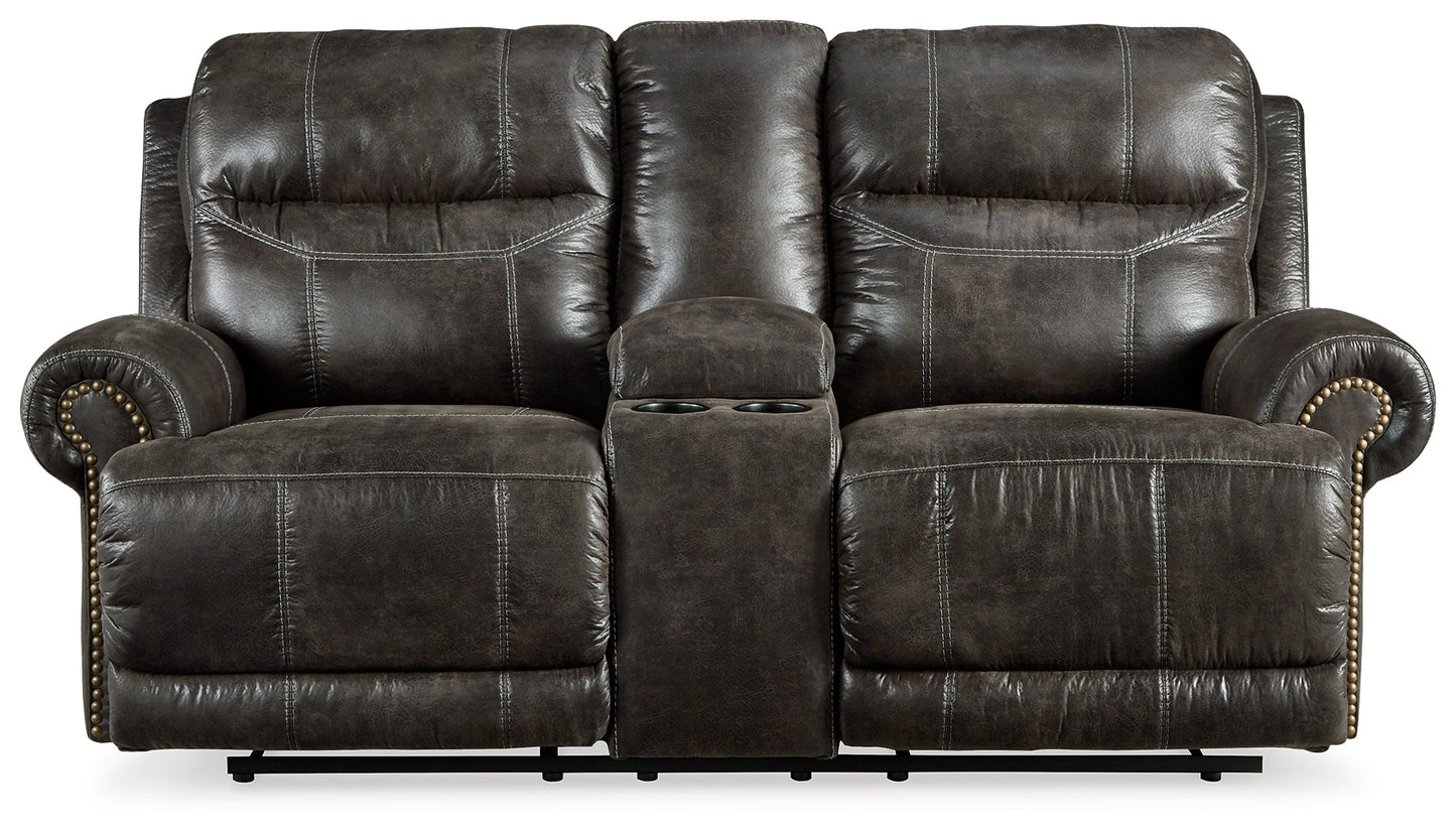 Grearview Charcoal Power Reclining Sofa and Loveseat