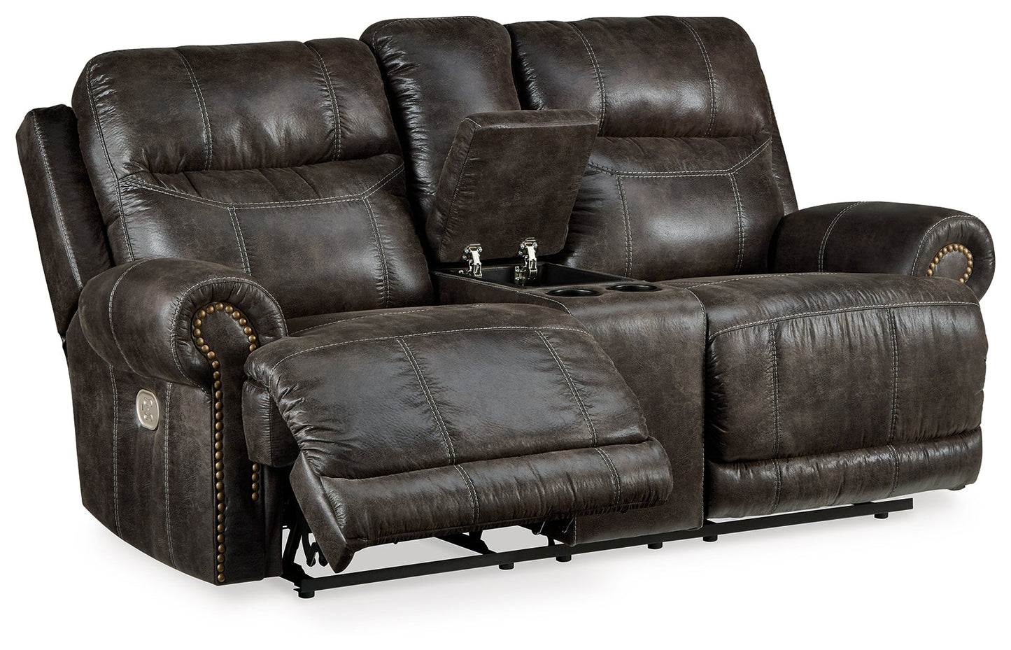 Grearview Charcoal Power Reclining Sofa and Loveseat