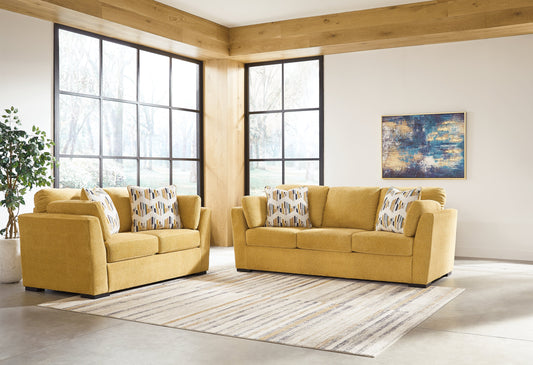 Keerwick Sunflower Sofa and Loveseat