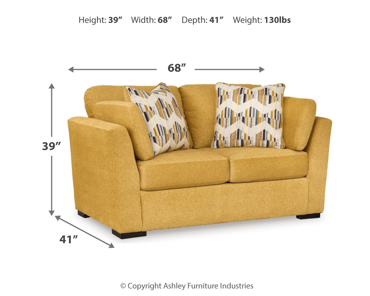 Keerwick Sunflower Sofa and Loveseat