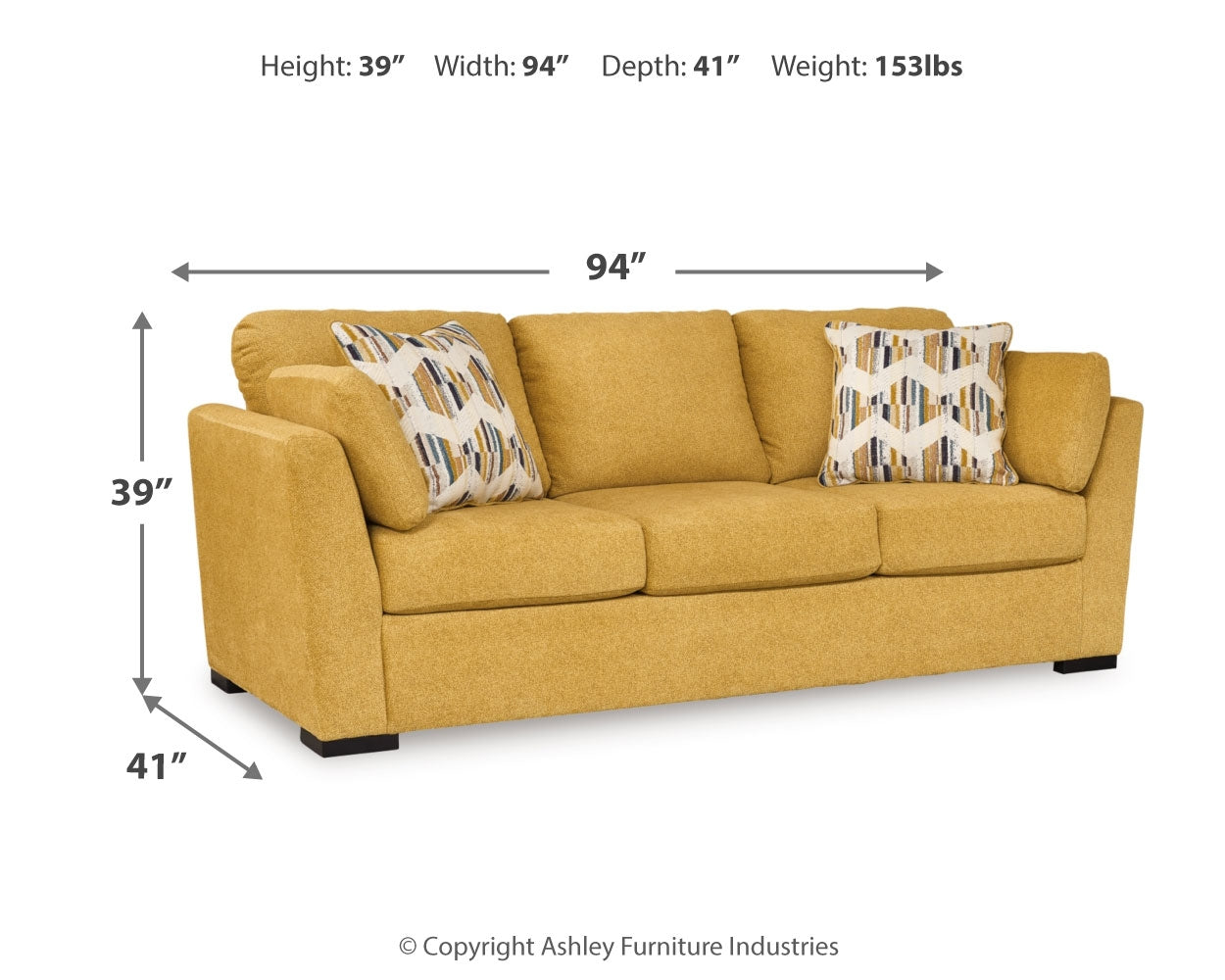 Keerwick Sunflower Sofa and Loveseat