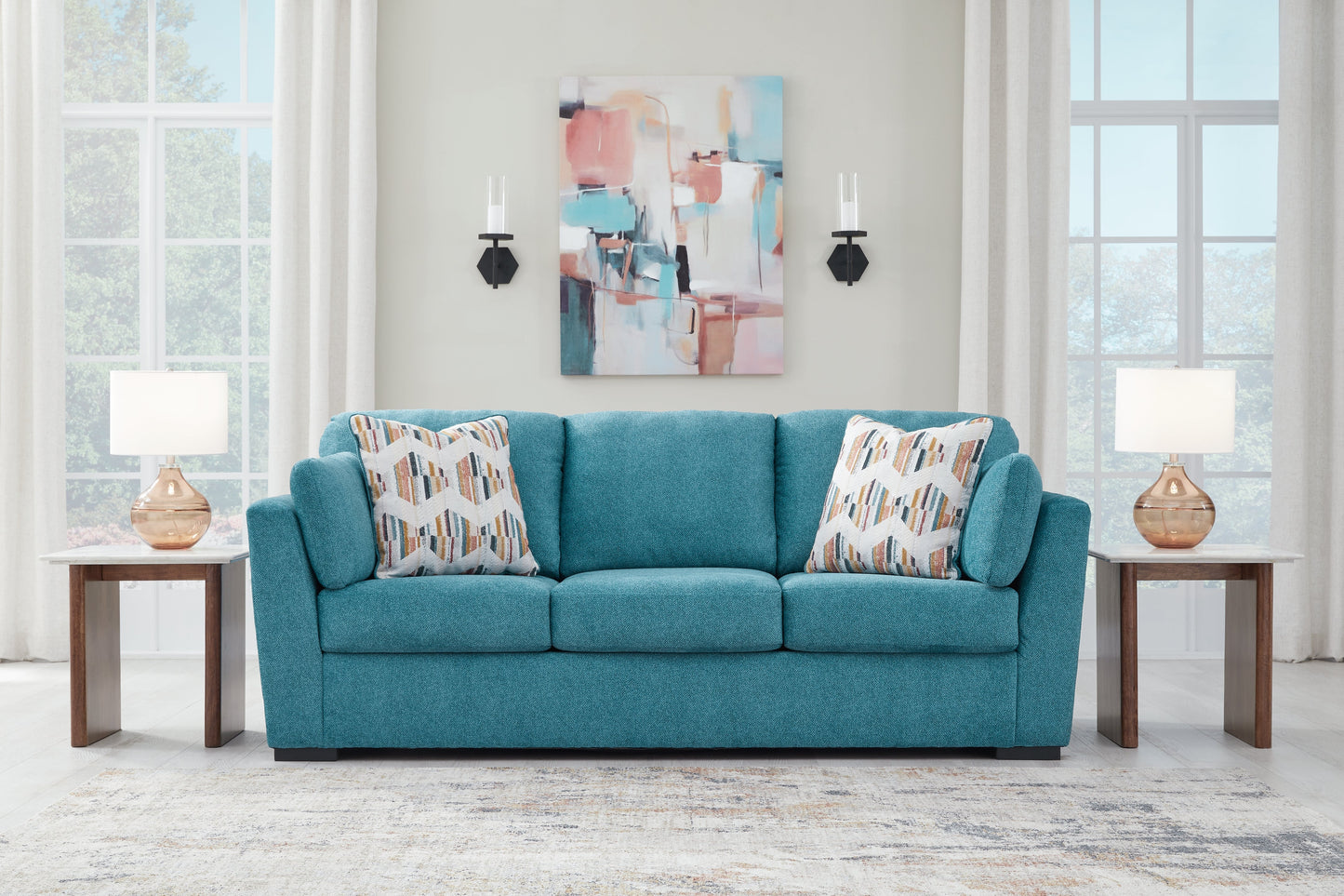 Keerwick Teal Sofa