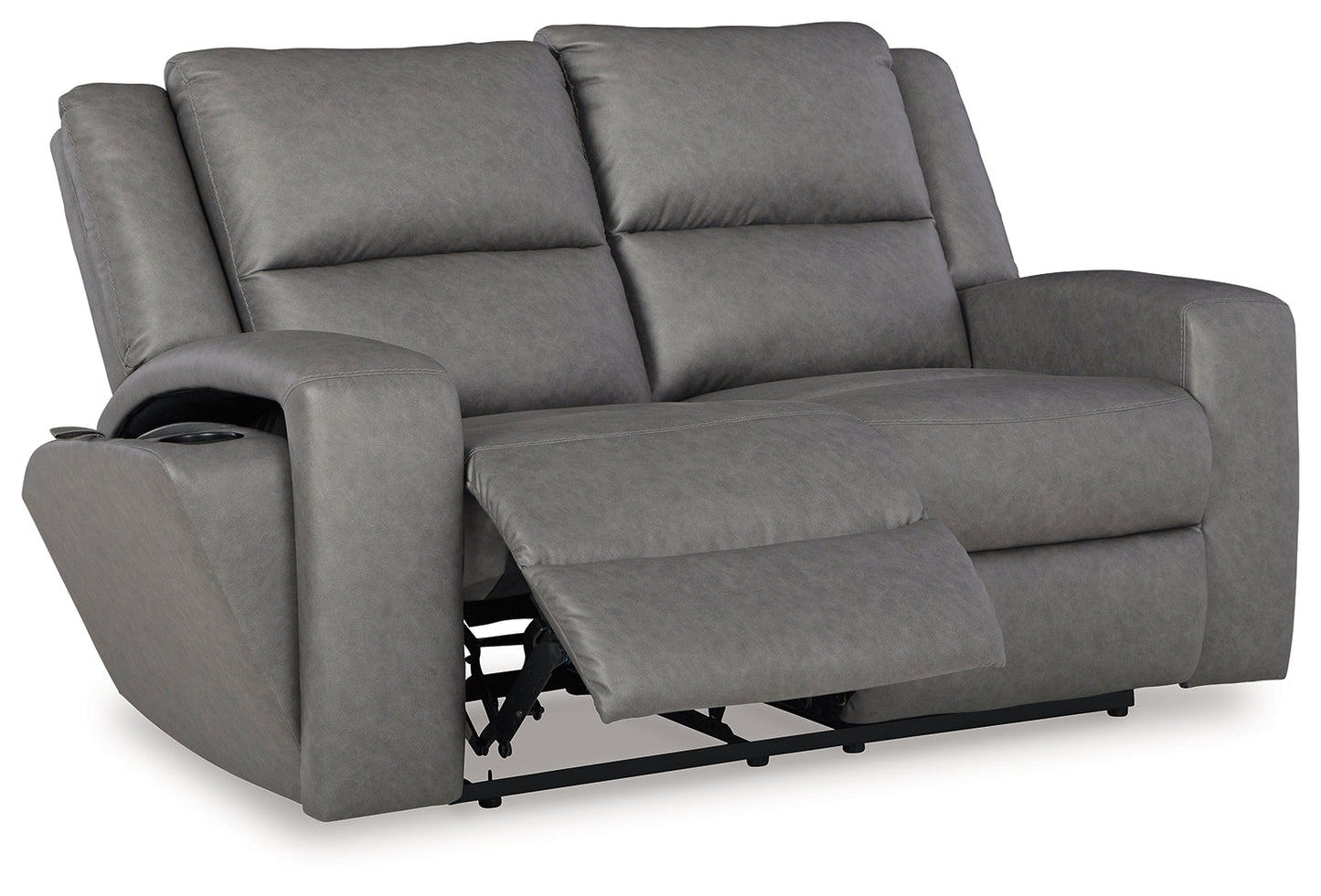 Brixworth Gray Reclining Loveseat