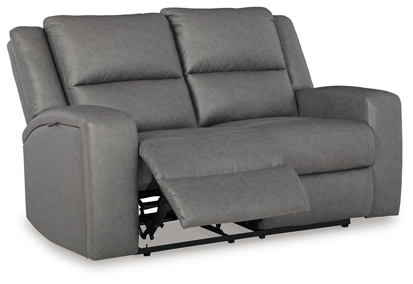 Brixworth Gray Reclining Loveseat