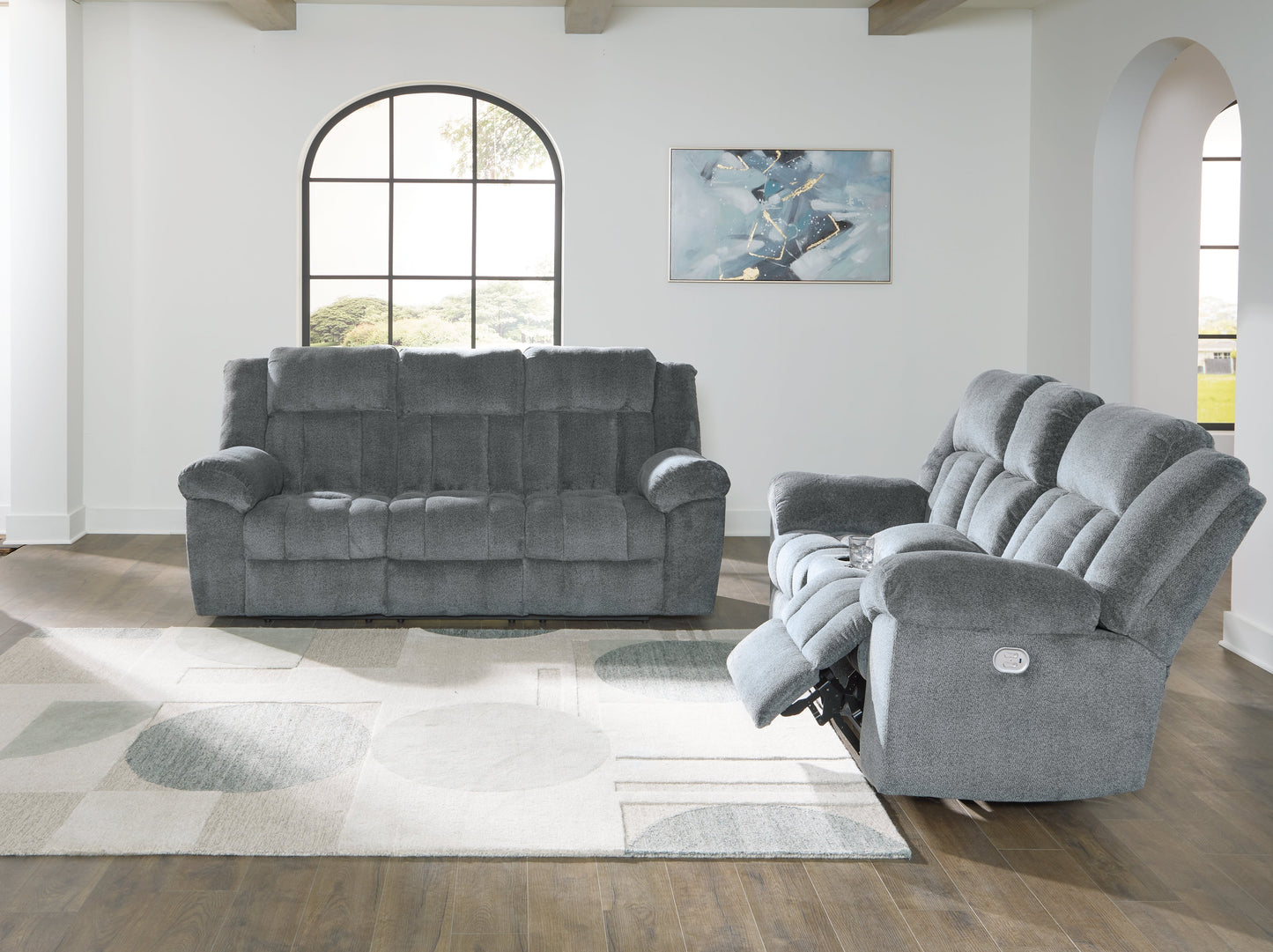 Tip-Off Power Reclining Sofa and Loveseat