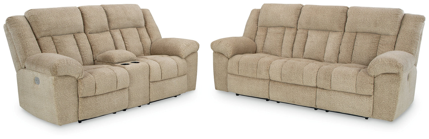 Tip-Off Power Reclining Sofa and Loveseat