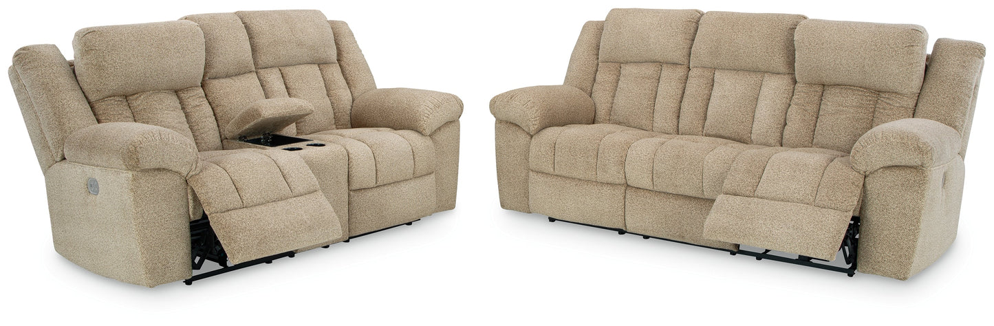 Tip-Off Power Reclining Sofa and Loveseat