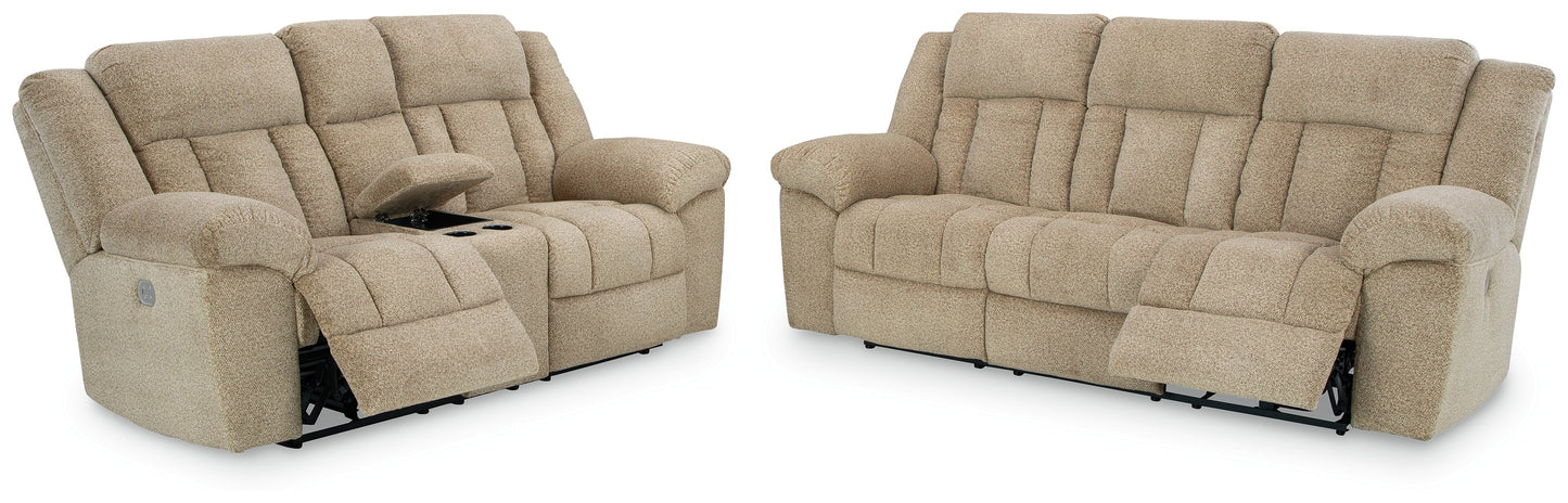 Tip-Off Power Reclining Sofa and Loveseat