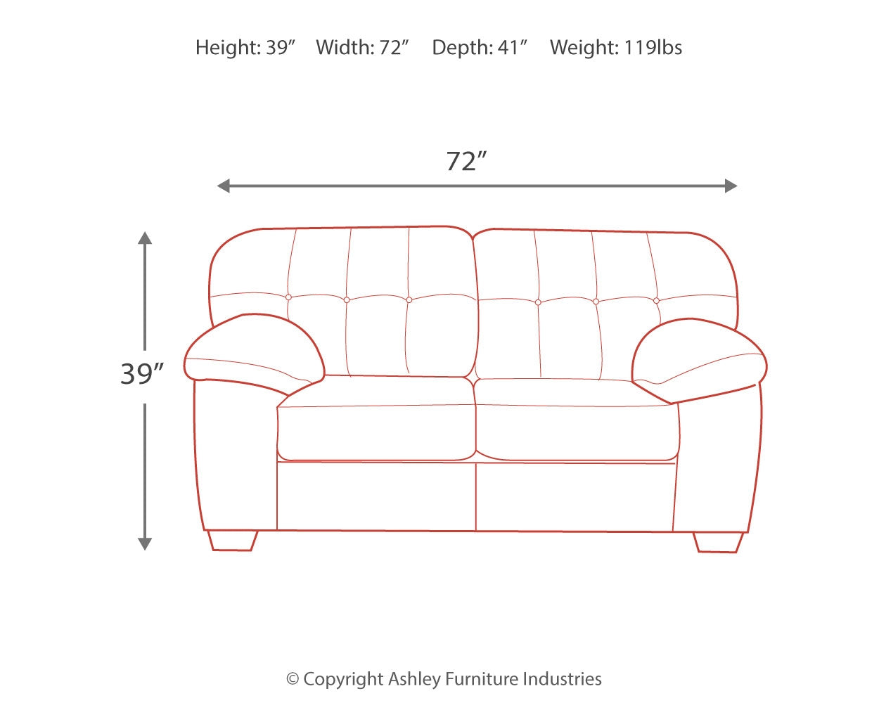 Accrington Granite Loveseat and Recliner