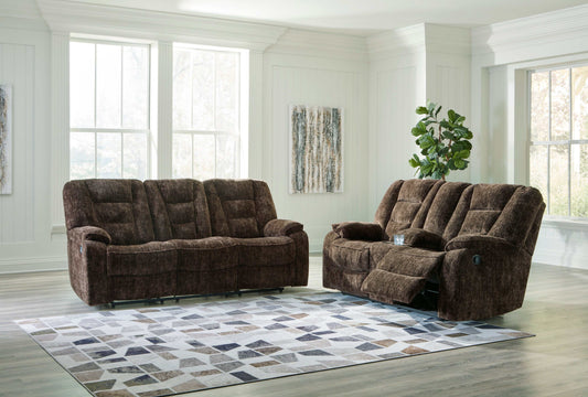 Soundwave Chocolate Manual Reclining Living Room Set / 2pc