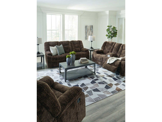 Soundwave Chocolate Manual Reclining Living Room Set / 3pc