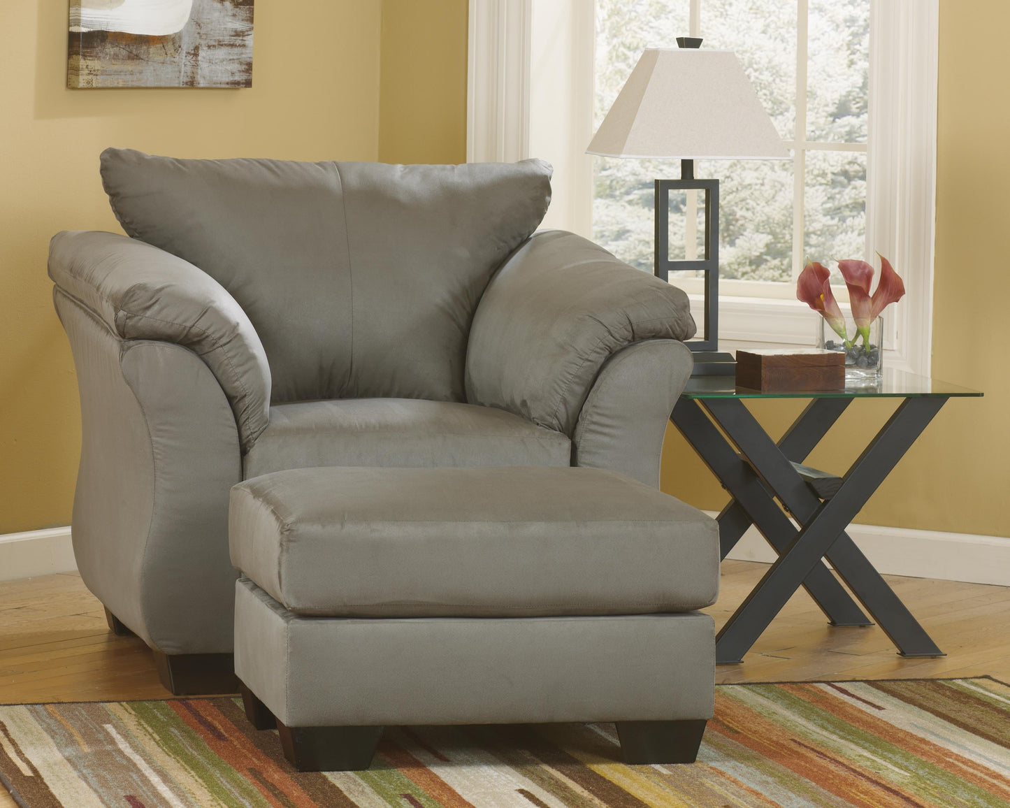 Darcy Cobblestone Sofa, Chair and Ottoman