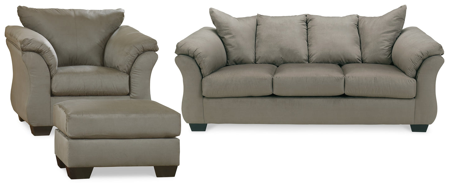 Darcy Cobblestone Sofa, Chair and Ottoman