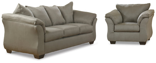 Darcy Cobblestone Sofa and Chair