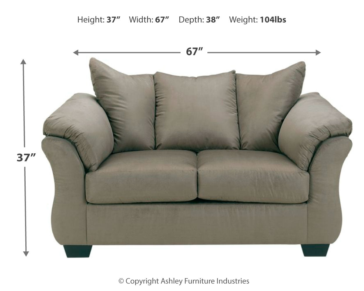 Darcy Cobblestone Sofa, Loveseat, Chair and Ottoman