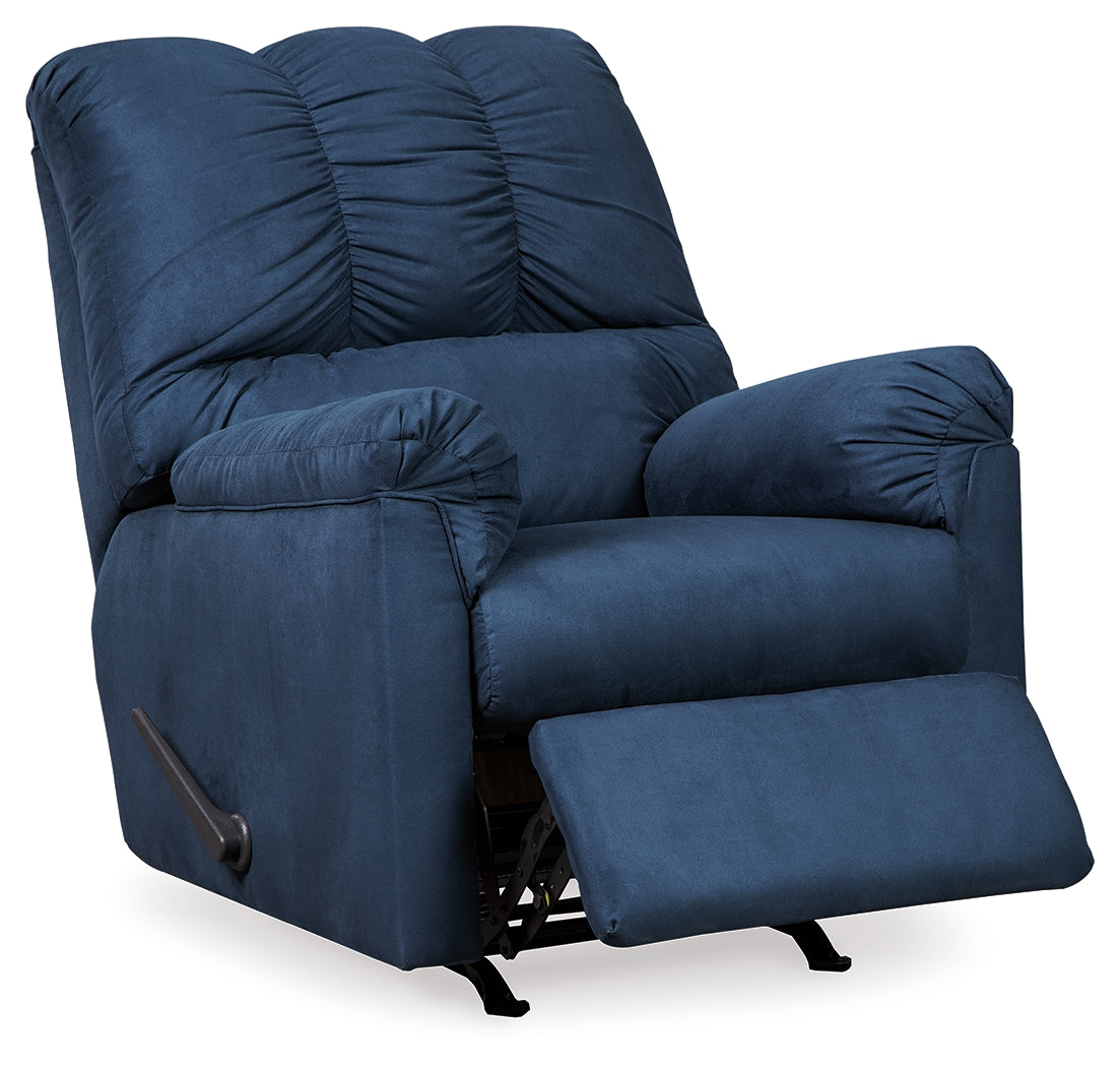 Darcy Blue Sofa and Recliner