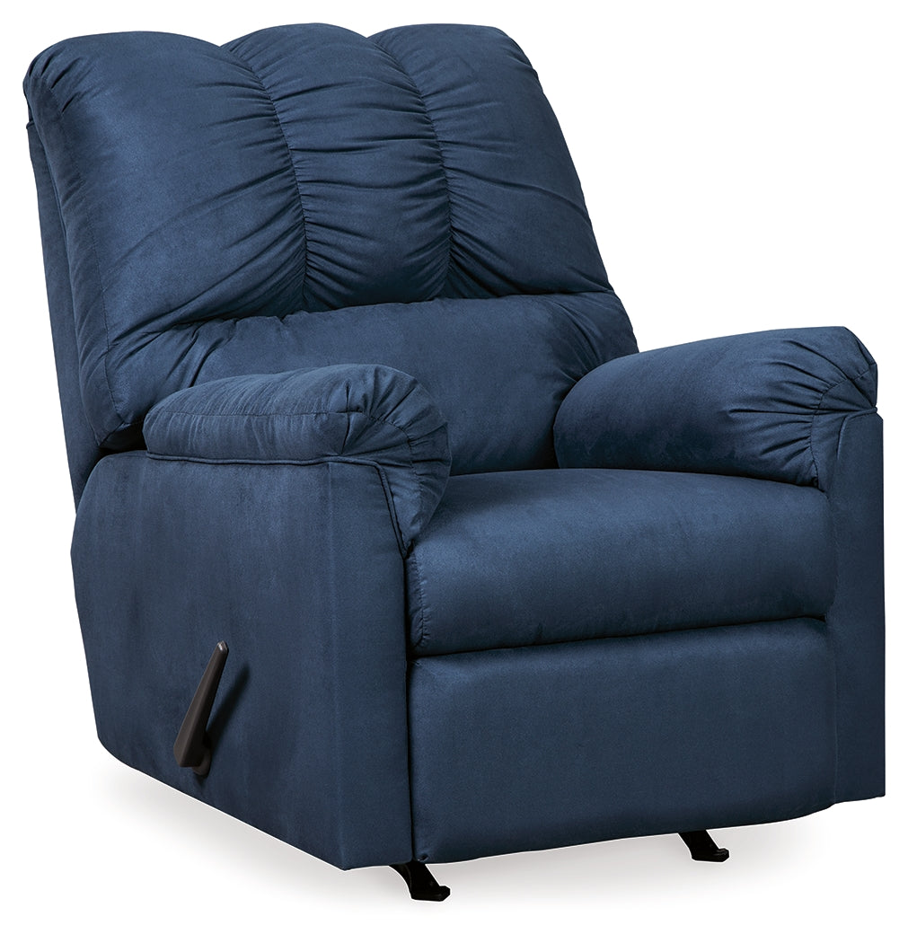 Darcy Blue Sofa and Recliner