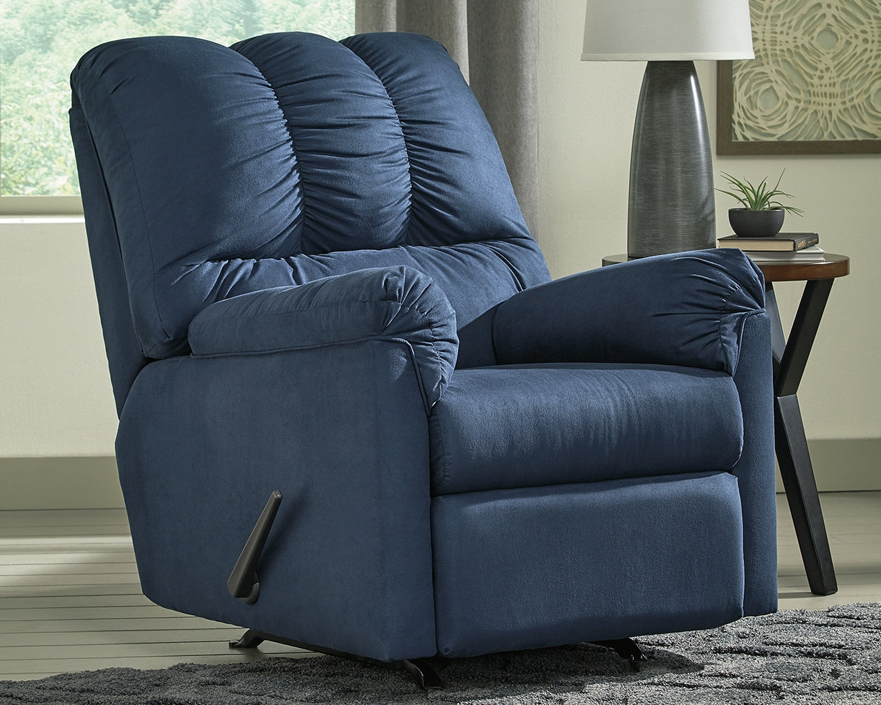 Darcy Blue Sofa and Recliner