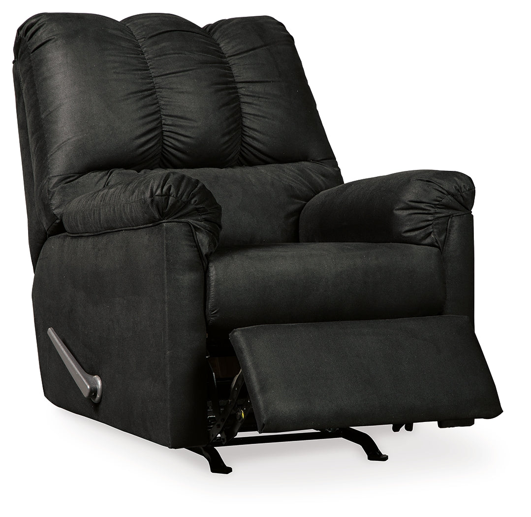 Darcy Black Sofa and Recliner