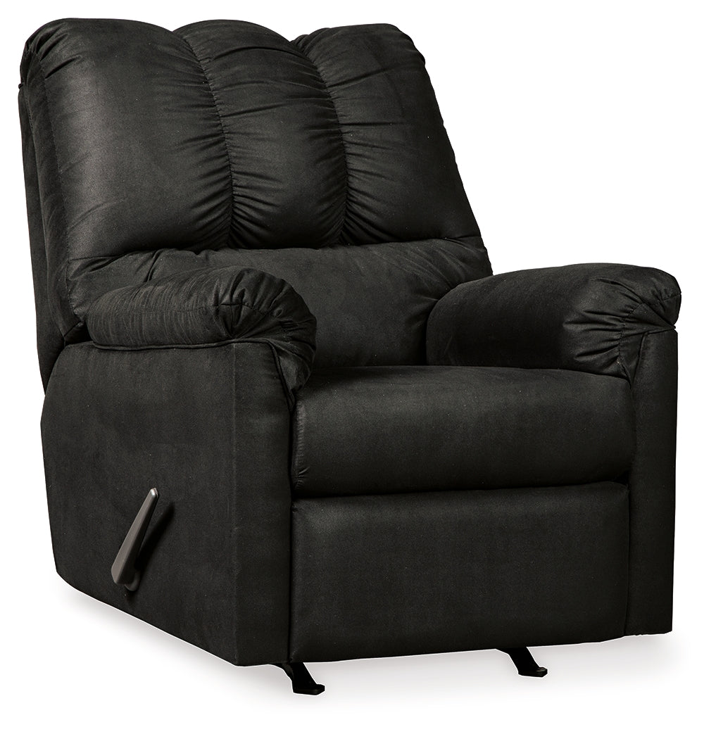 Darcy Black Sofa and Recliner