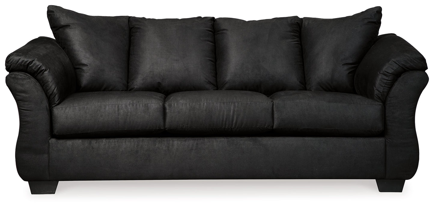 Darcy Black Sofa, Loveseat, Chair and Ottoman