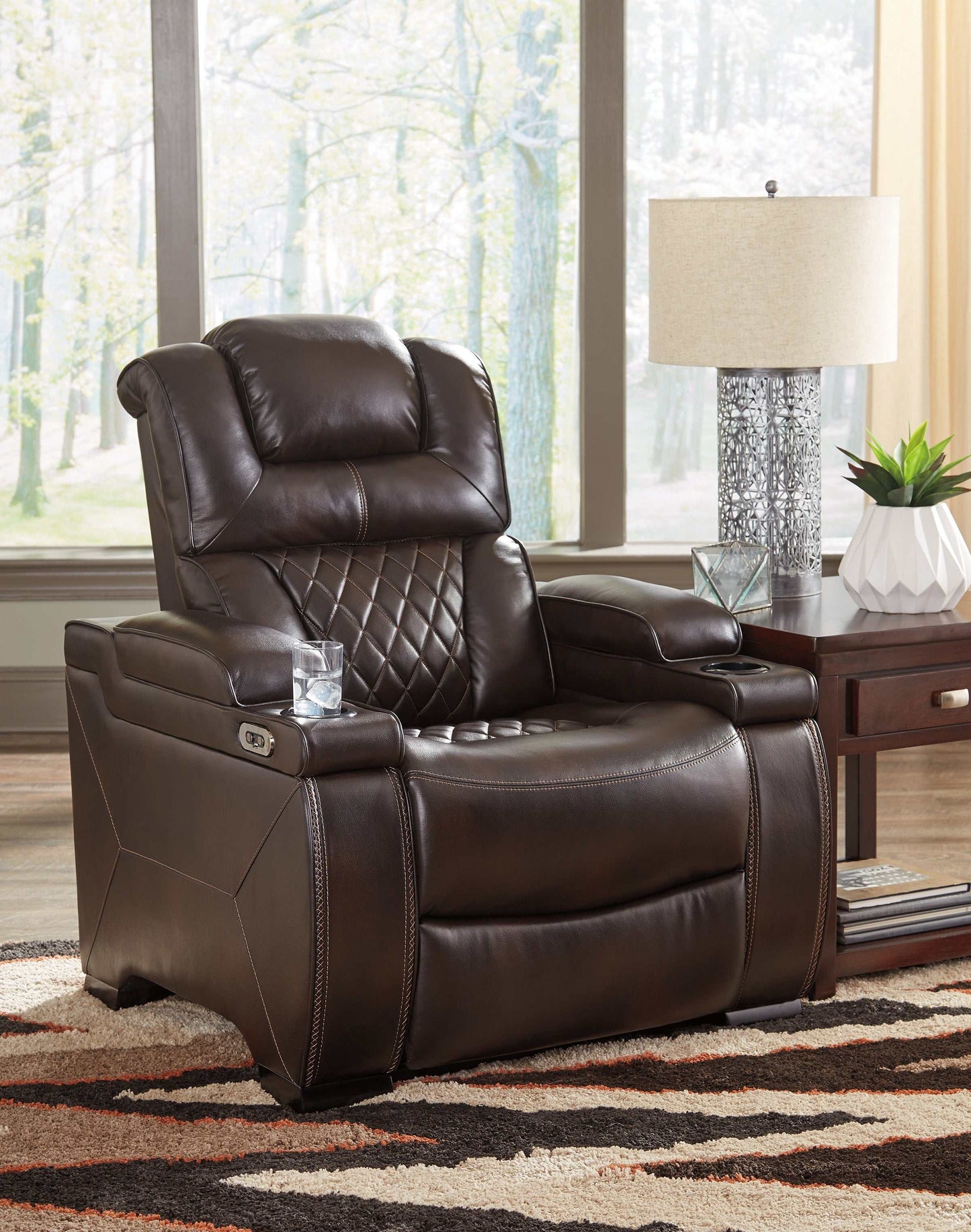 Warnerton Chocolate 3pc Power Reclining Living Room Set