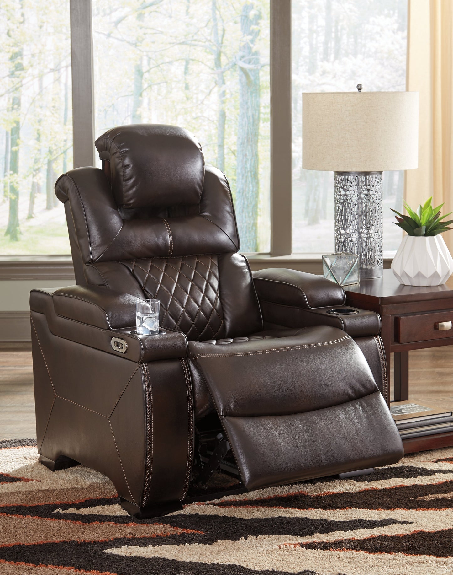 Warnerton Brown Power Reclining Sofa and Recliner