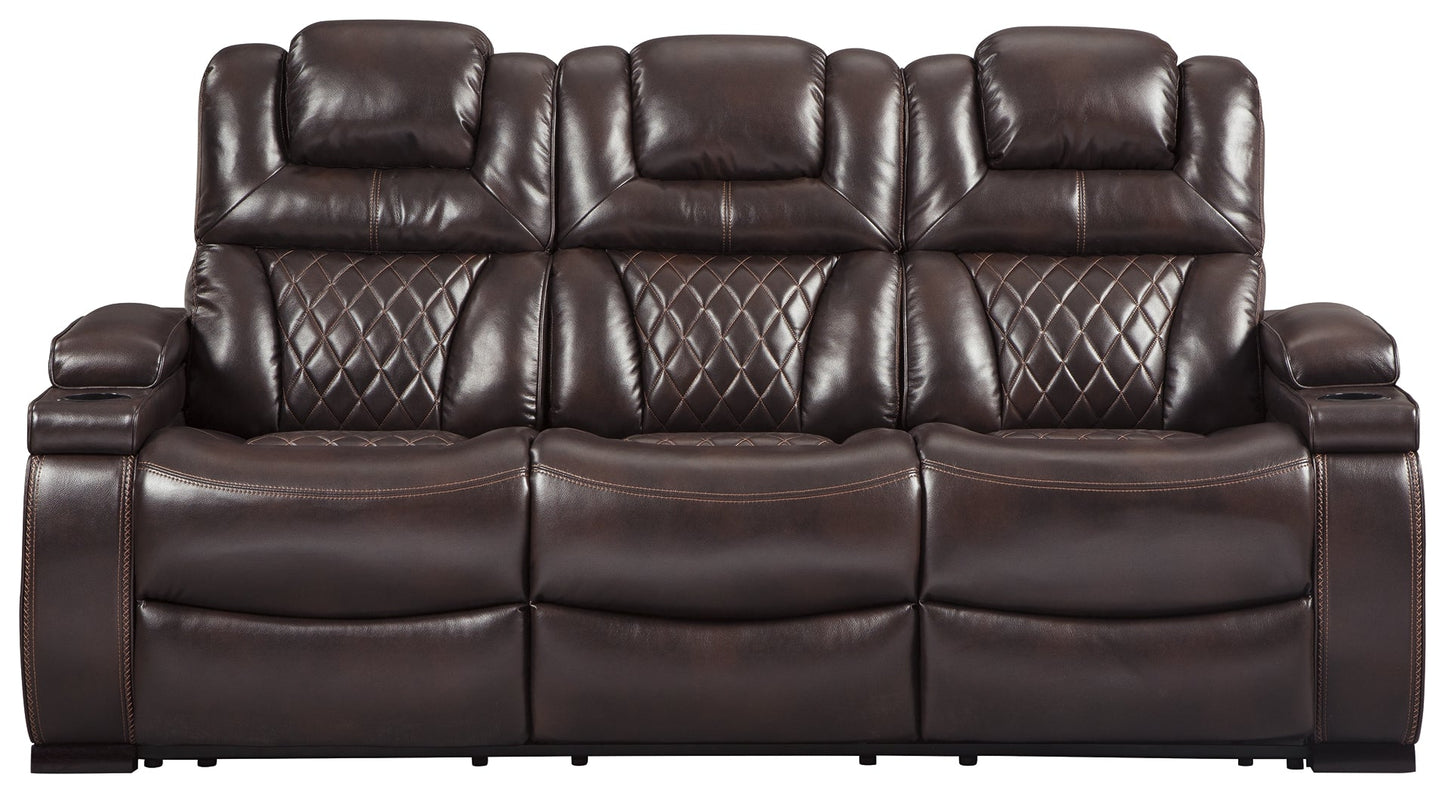 Warnerton Brown Power Reclining Sofa and Recliner