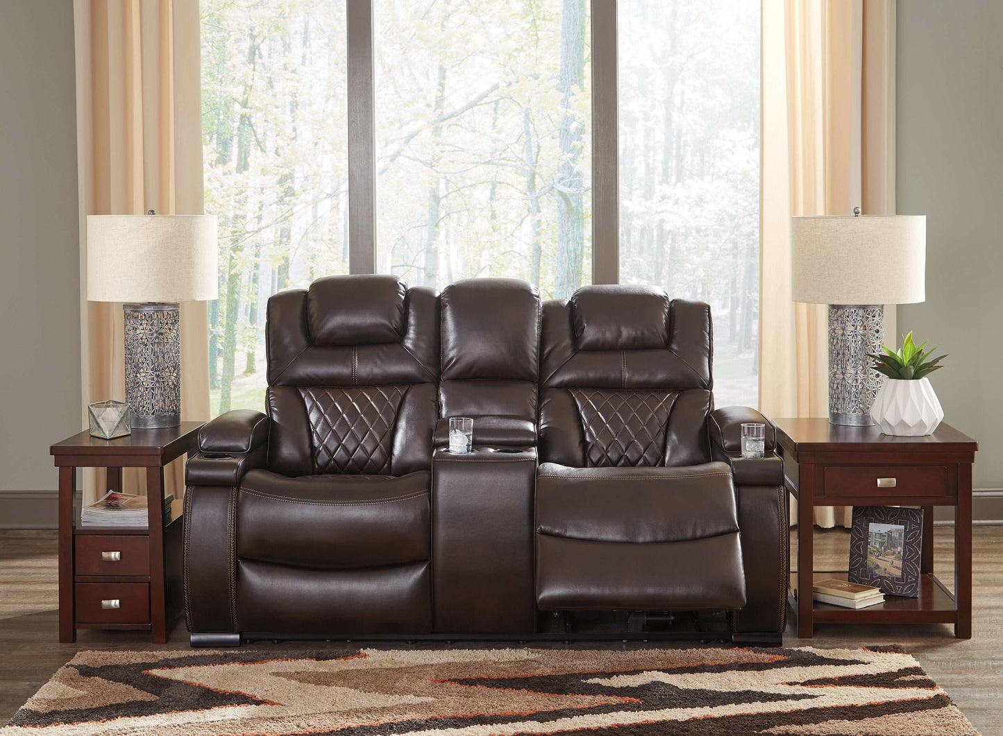 Warnerton Chocolate 3pc Power Reclining Living Room Set