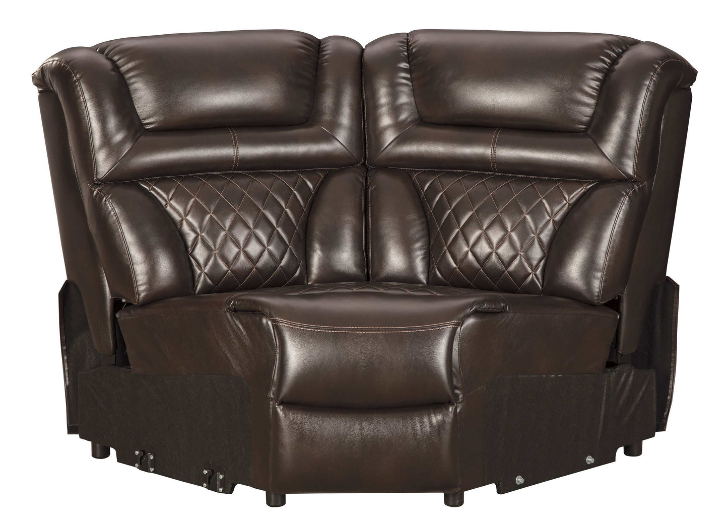 Warnerton Chocolate 3pc Power Reclining Sectional w/ Console