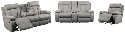 Mitchiner Fog Reclining Sofa and Loveseat with 2 Recliners