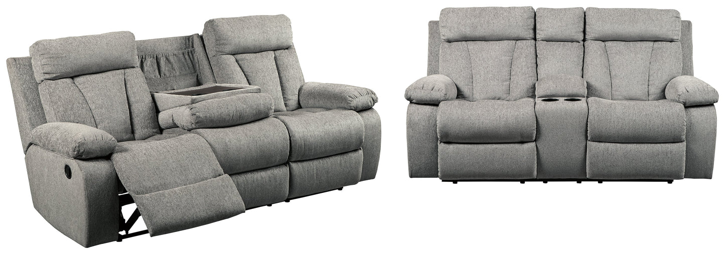 Mitchiner Fog Reclining Sofa and Loveseat